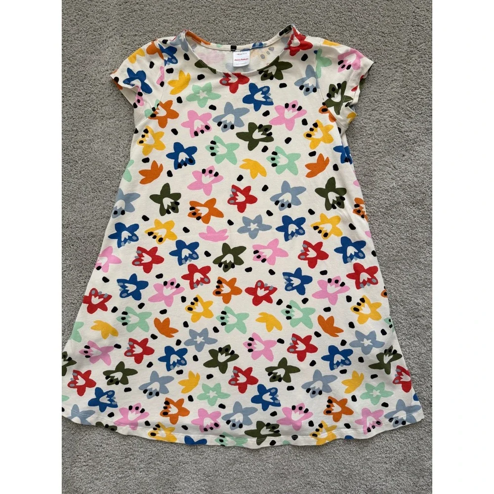 HANNA ANDERSSON ICONIC SOFT SWING DRESS SUNSHINE LILLIES US 10